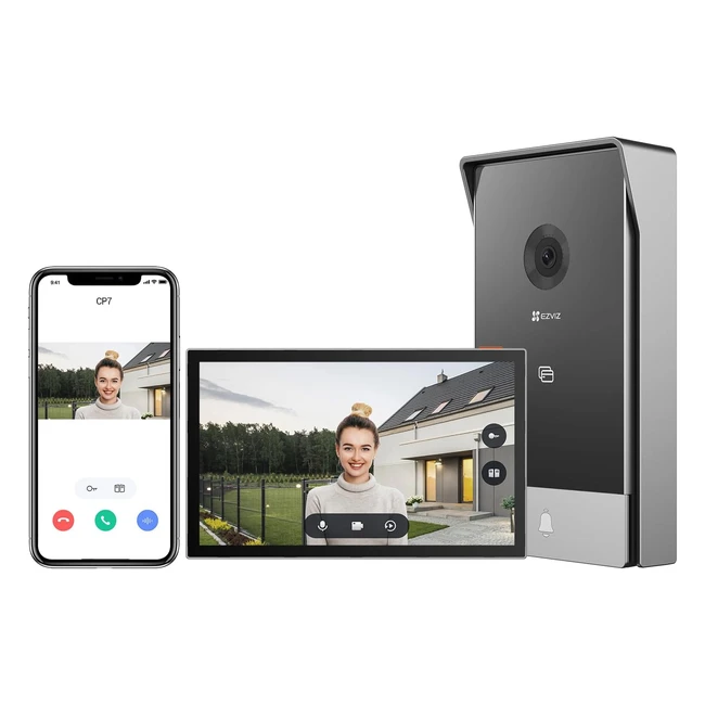 Videoportero EZVIZ CP7 2K Timbre Sistema Intercomunicador 7 Monitor Tctil Colo