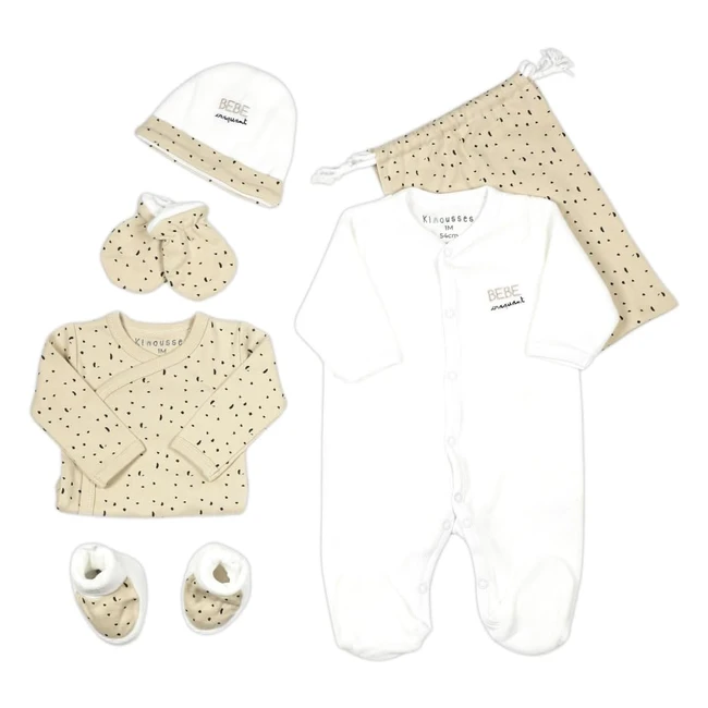 Kit Naissance Bébé Pyjama Body Bonnet Chaussons Moufles Velours