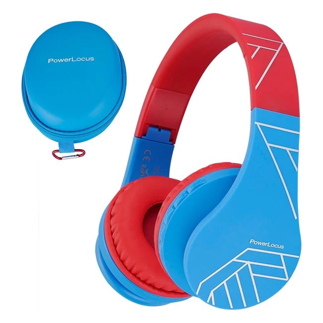 Powerlocus Kids Bluetooth Headphones Foldable Wireless Over Ear 85dB Volume Limit Mic SDTF