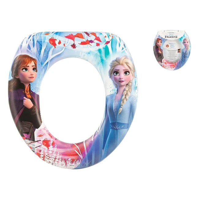 Adaptador Inodoro Infantil Disney Frozen 2 Lulabi - Ergonómico y Antideslizante - 28 x 30 cm