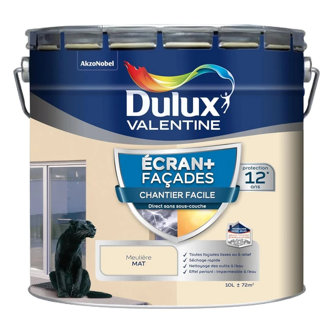 Peinture extérieure Dulux Valentine Ecran Façades 10L Mat Meulière