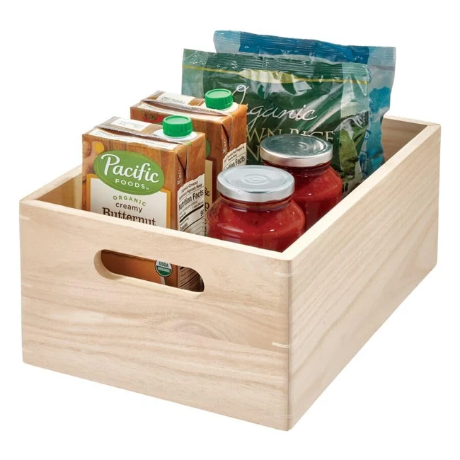 Papelera Grande iDesign The Home Edit con Asas - Madera Natural - Organizacin 