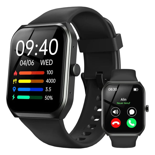 Smart Watch for Men | 191 Smartwatches | Answer Calls | 24H Heart Rate | Sleep Monitor | Blood Oxygen | Step Counter | 112 Sports | IP68 Waterproof | Stress Relief Games | Android iOS