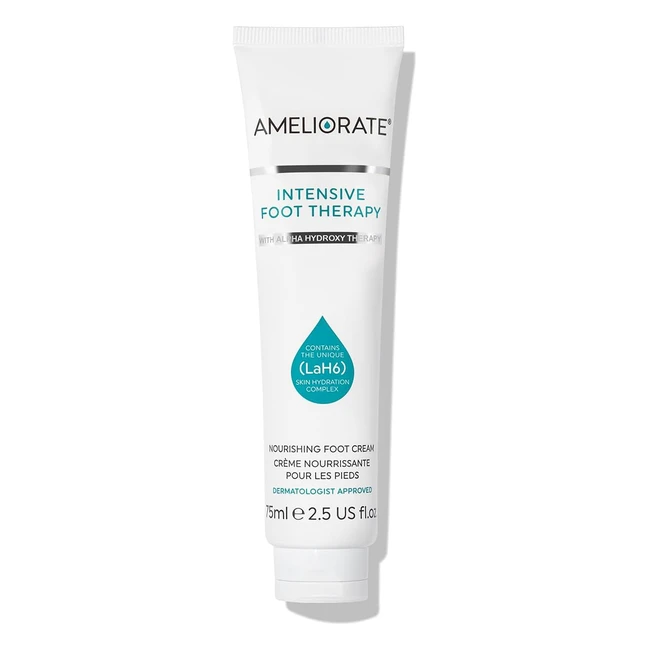 Ameliorate Intensive Foot Treatment 75ml - Hydrates, Relieves Cracked Heels - Dermatologist Approved