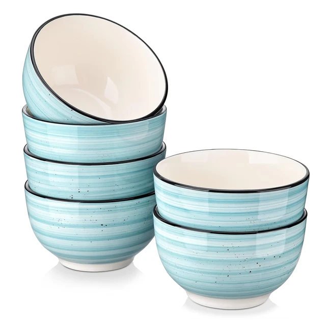 Ciotole per cereali Vancasso Bonbon Blu 24oz - Set da 6 pezzi