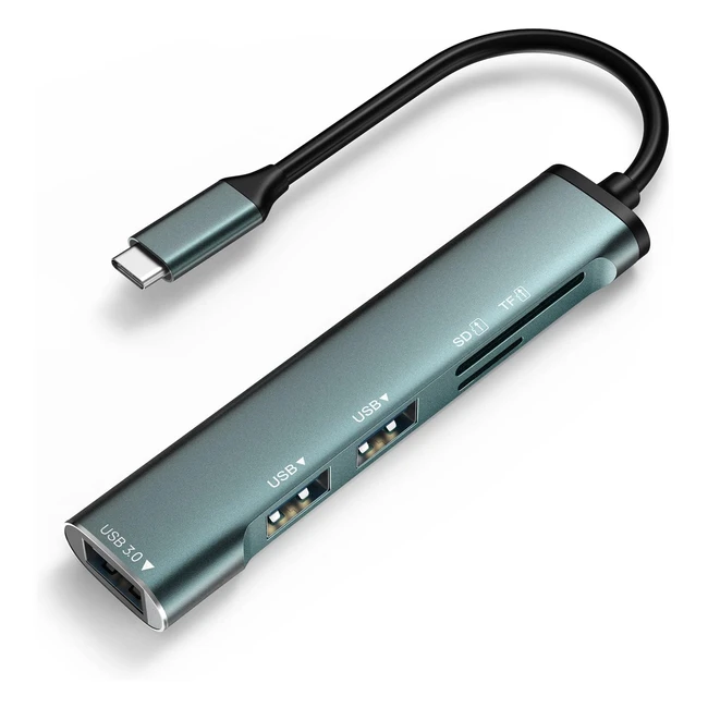 Hub USB C 5in1 Macbook - Adattatore Multiporta per Trasferimento Veloce - Ricari