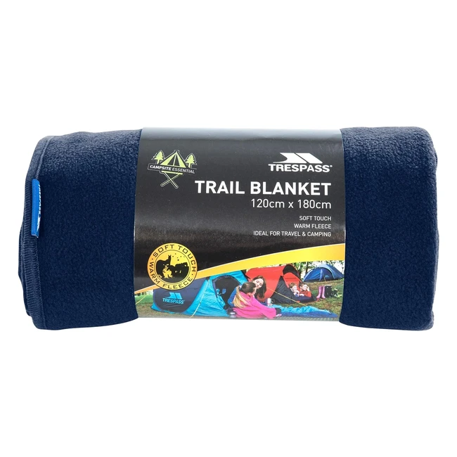 Trespass Snuggles Blanket 120x180cm Navy Blue - Warm Fleece Material