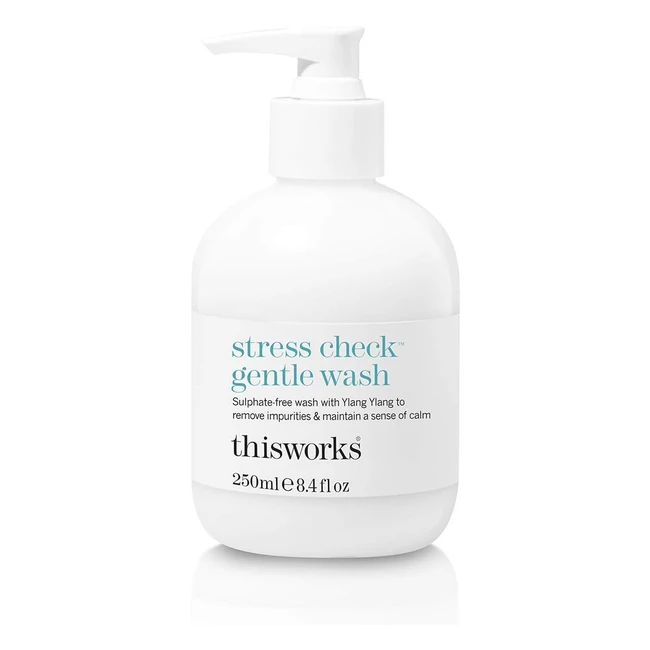 This Works Stress Check Gentle Wash - Sulphate-Free Skin Cleanser with Ylang Ylang & Vitamin B5 250ml