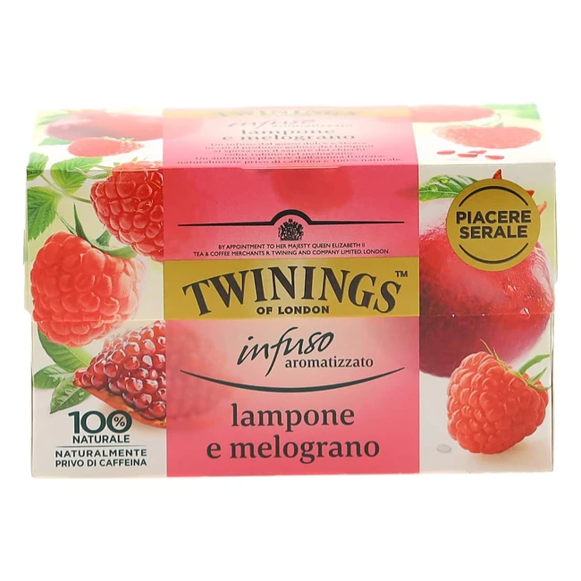 Twinings Infuso Lampone e Melograno 100% Naturale - Confezione 20 Filtri