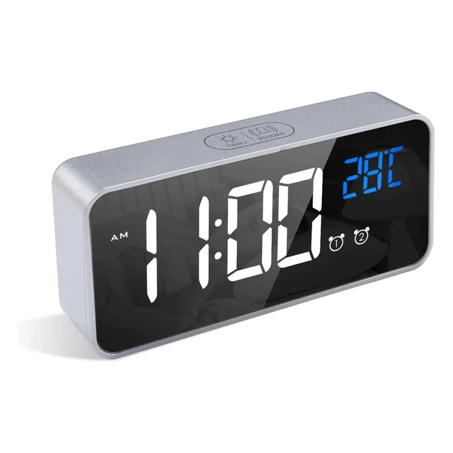 Latec Digital Alarm Clock LED Temperature Display USB Charging 13 Alarm Sounds S