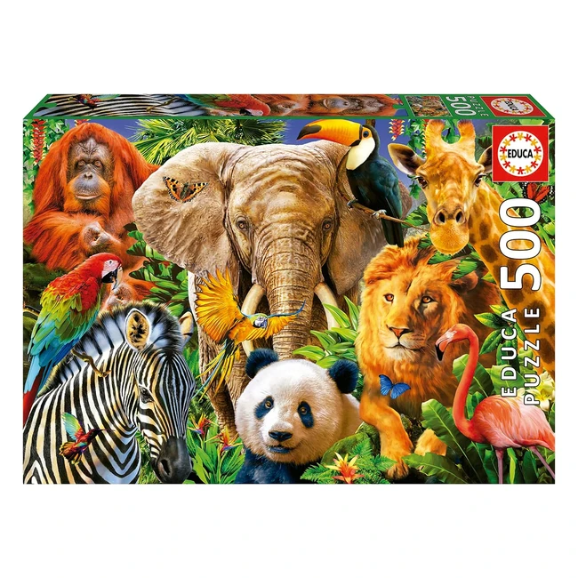 Puzzle Animaux Sauvages 500 pces Educa 48x34 cm Fix Puzzle 11 ans 19550