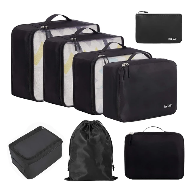Organizadores de Embalaje Bagail - Juego de 8 Cubos de Equipaje Ligeros