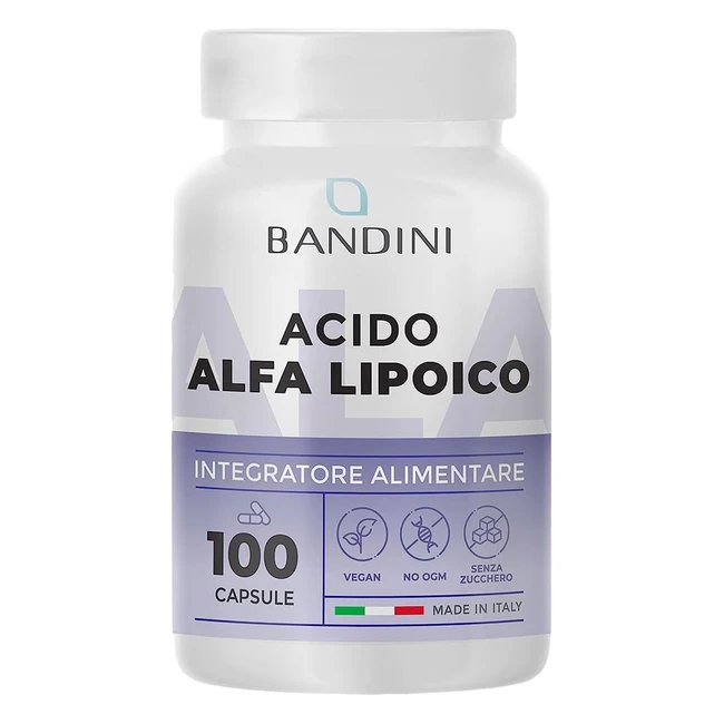 Bandini Acido Alfa Lipoico 200mg - Integratore Antiossidante Naturale - 100 Caps