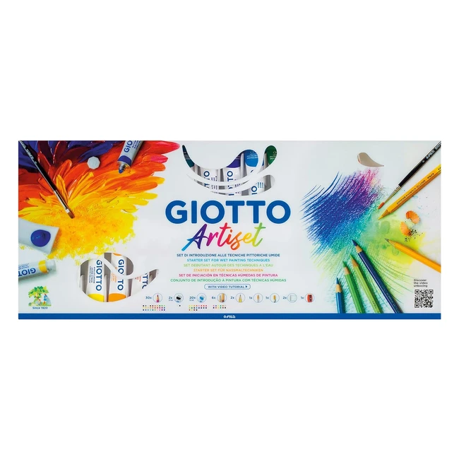 Set de Iniciacin Giotto Artiset - Estuche Reciclable - 65 Piezas