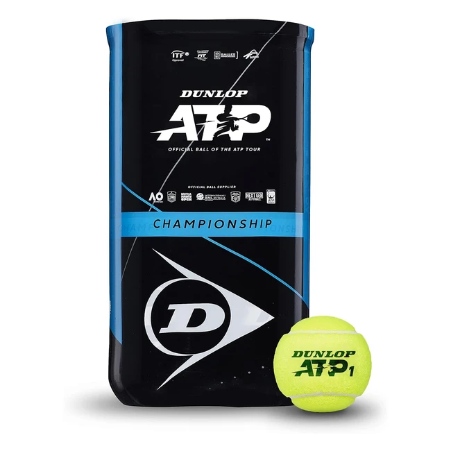 Palla da tennis Dunlop ATP Championship per campi in terra battuta, duro e erba - Resistente e ideale per giocatori occasionali