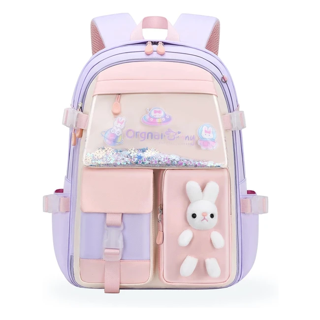 Mochila Escolar Ynport Crefreak Conejito Lindo - Gran Capacidad - Repelente al Agua