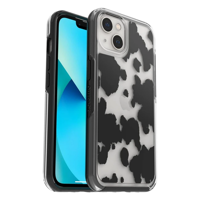 Otterbox Symmetry Clear Case iPhone 13 - Shockproof Thin Case Cow Print