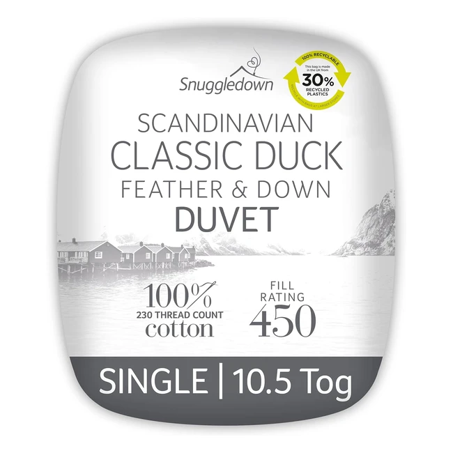 Snuggledown Duck Feather & Down Single Duvet 105 Tog All Year Round Premium Quilt