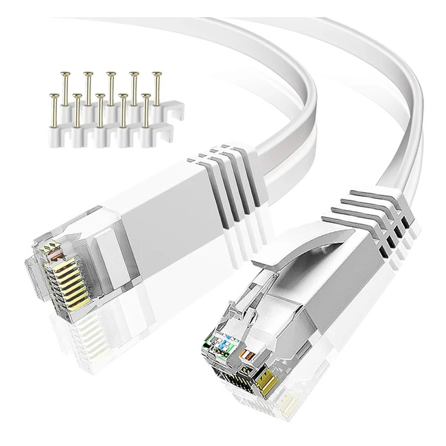 Lemeend Ethernet Cable 5m Cat6 Gigabit LAN Network RJ45 Highspeed Patch Cord 250MHz