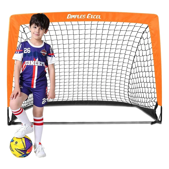 Dimples Excel Football Goal Pop Up - Lightweight  Portable - Perfect for Kids T