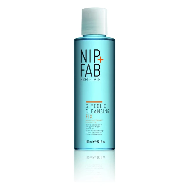 NipFab Glycolic Acid Foaming Cleanser 150ml - Exfoliating AHA Facial Wash