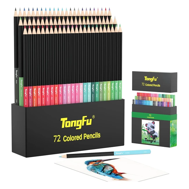 Tongfu Set 72 Matite Colorate - Colori Ricchi e Morbidi - Per Adulti e Bambini - Con Borsa Portatile