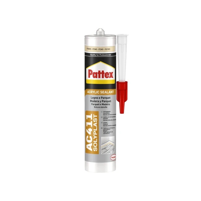 Silicona Pattex para madera pino 300ml - Alta adhesión, acabado mate