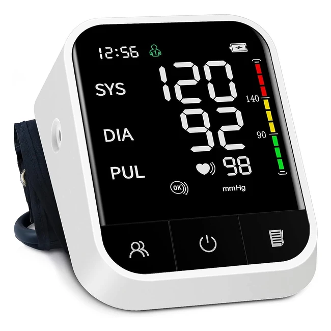 UKJOPHY Blood Pressure Monitor CE Approved Upper Arm BP Cuff LED Backlight Heart
