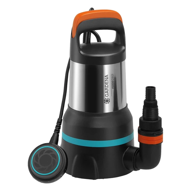 GARDENA Tauchpumpe 15000 Kombi - 2in1 Entwässerungspumpe - 15000 lh - Flachabsaugung - 35mm Korngröße - 550 W