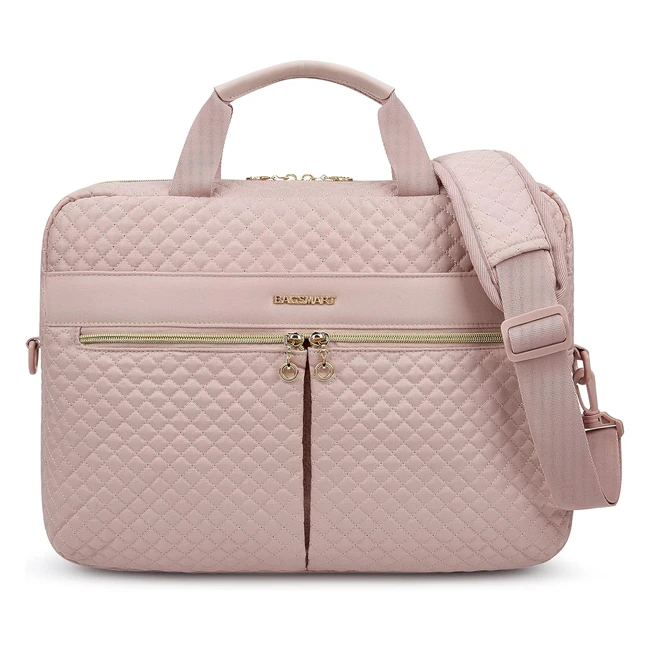 Bagsmart Laptop Bag 156 inch Briefcase for Women Pink - Large Capacity TSA Frie