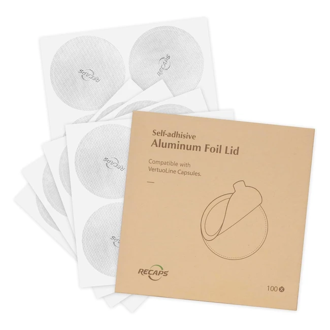 Tapas de Aluminio para Cápsulas de Café Nepresso Vertuoline 200 Unidades 62mm
