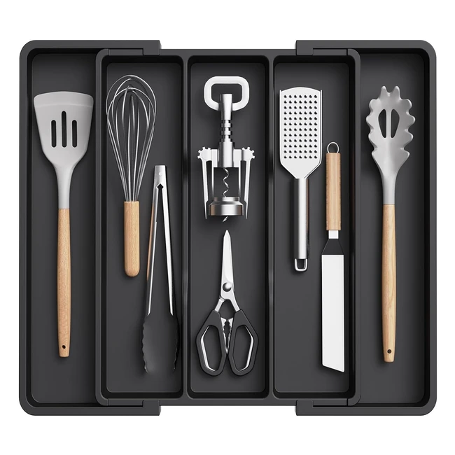 Lifewit Utensil Drawer Organizer Large Cutlery Tray Adjustable Silverware Holder