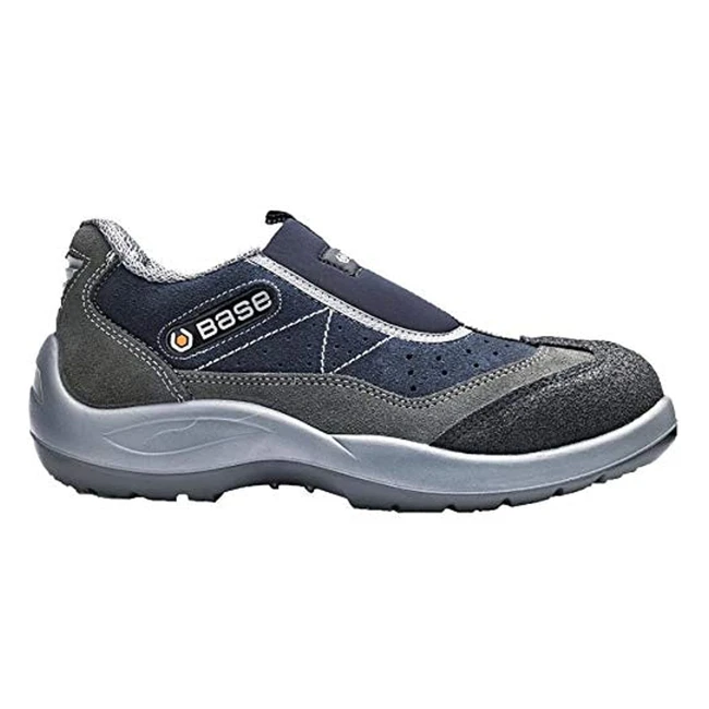 Zapato de Seguridad Base Protection Mechanic S1 SRC Talla 42 - Gris/Azul B0440GBU42