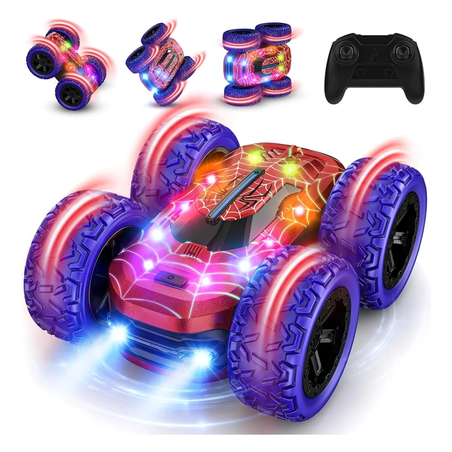 Voiture Télécommande Enfant Jouet Cascadeuse Rotation 360 Lumière Drift Car
