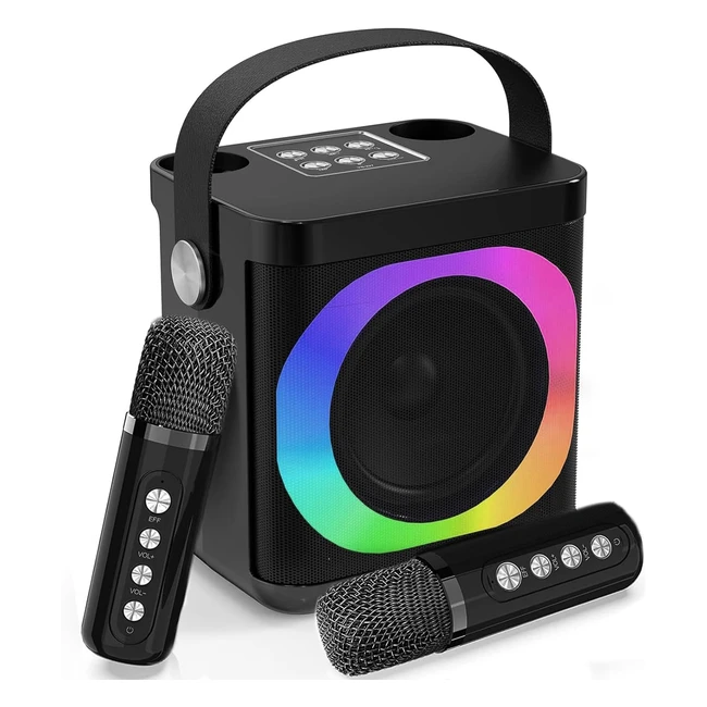 Mquina de Karaoke Porttil con Micrfonos Inalmbricos - Calidad de Sonido 