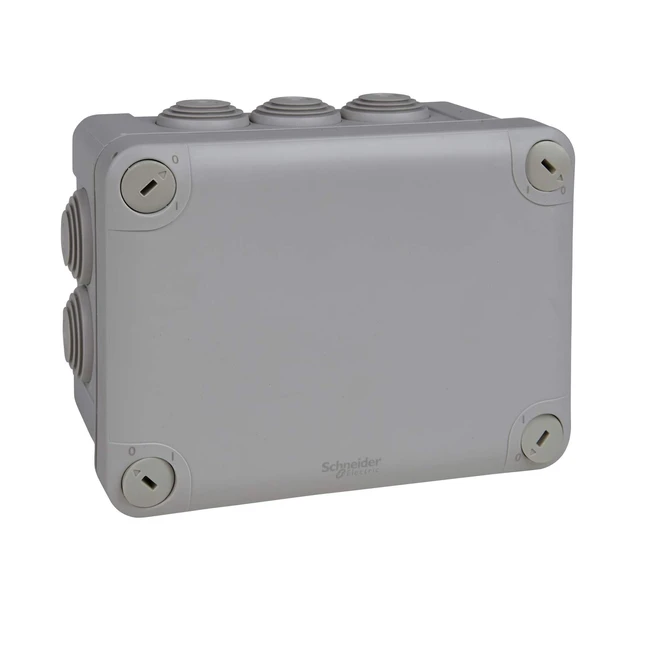 Mureva Box ENN05007 Abzweigdose 10 Tüllen 25mm IP55 IK07 wasserdicht Aufputz grau