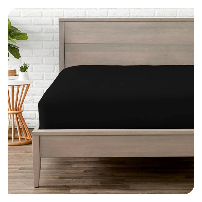 Lenzuolo Sotto Angoli Bare Home Microfibra Premium 1800 Nero