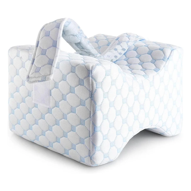 EcoSafeTer Knee Pillow Premium Memory Foam Leg Pillow for Sleeping - Relieve Low