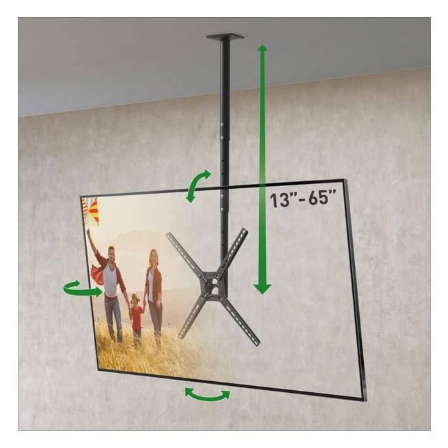 Supporto TV da Soffitto 97cm Inclinabile 29-65 Pollici 40kg VESA 400x400