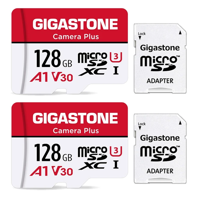 Carte mémoire 128 Go Gigastone Lot de 2 Cartes Caméra U3 Full HD Video Drone GoPro