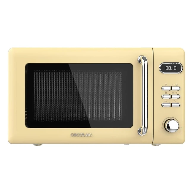 Cecotec Digitale Mikrowelle ProClean 5110 Retro Yellow 700W 20L Grill 8 Programme