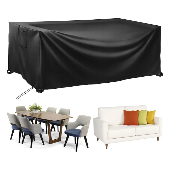 Heavy Duty Garden Furniture Cover 250 x 210 x 90cm - Waterproof & UV Resistant