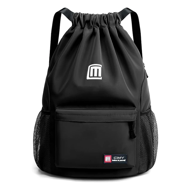 Tesmien Waterproof Drawstring Bags - Unisex Sports Backpack - Large Sackpack for