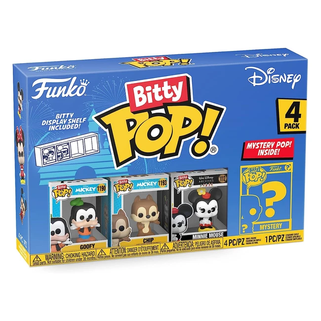 Funko Bitty Pop Disney Goofy Chip Minnie Mouse 09 inch 22 cm Coleccionable Repisa Apilable Incluida