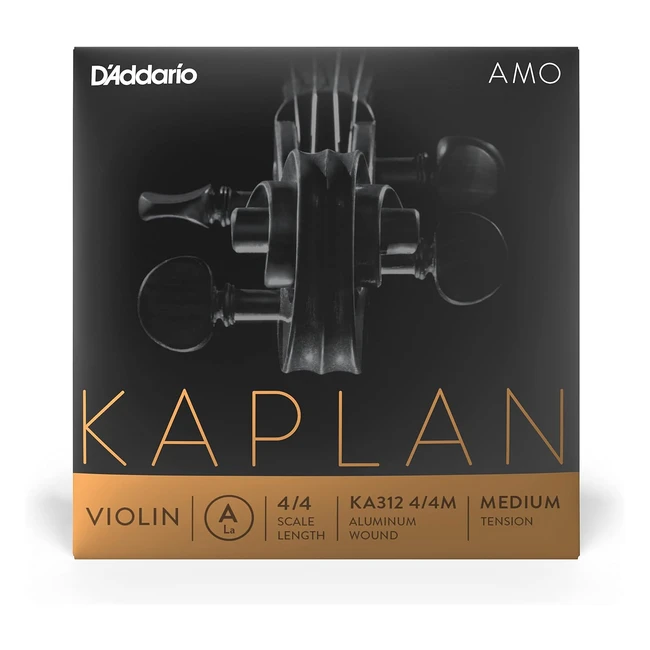 D'Addario Kaplan Amo Violinsaite Einzelsaite A KA312 44M 44 Skala Mittlere Spannung