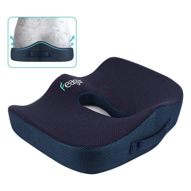 Coussin de chaises en mousse mémoire Feagar - Confort ergonomique - Réduit la douleur - Bleu
