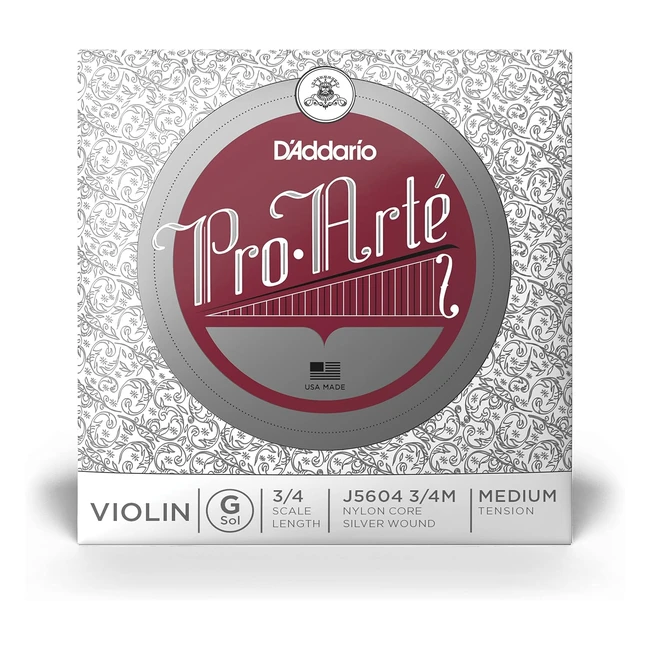 DAddario ProArte Einzelsaite fr 34 Violine Medium G-Saite