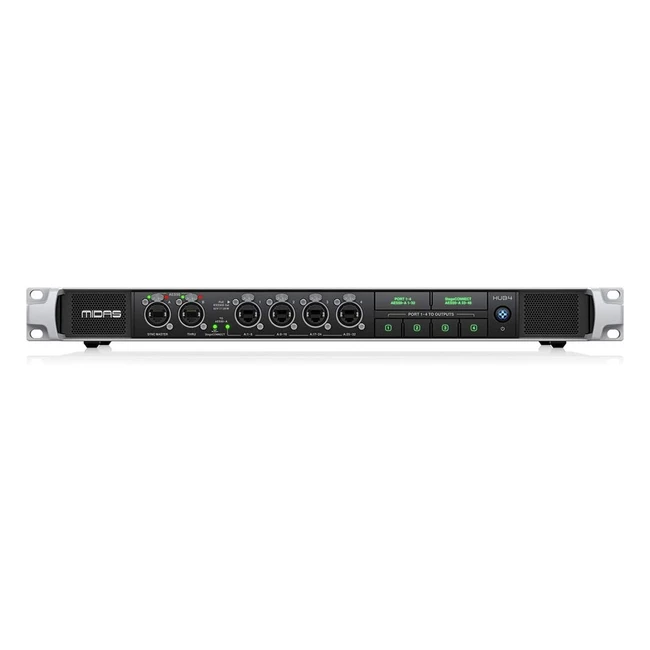 Midas Hub4 Monitor System Hub mit 4 POE-Anschlüssen für Personal Mixer - 48441 kHz AES50 In und Through StageConnect