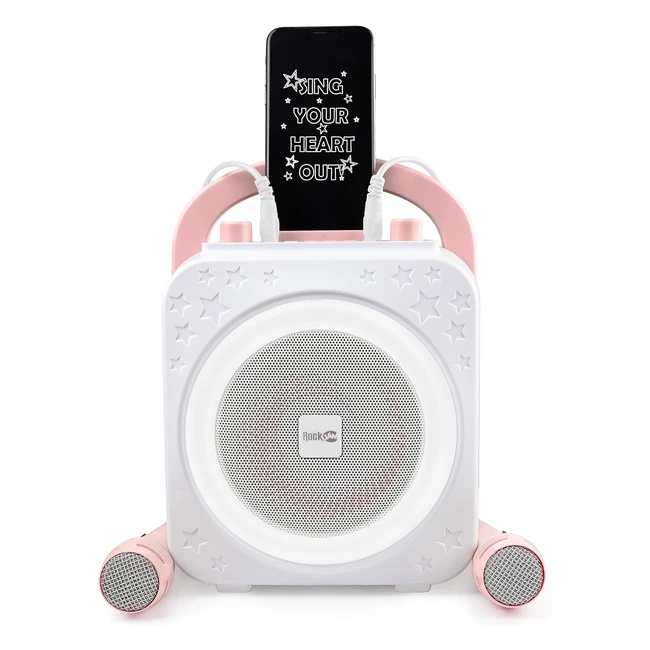 RockJam Ring Bluetooth Karaoke Maschine mit 2 Mikrofonen - Karaoke Spaß für die ganze Familie!