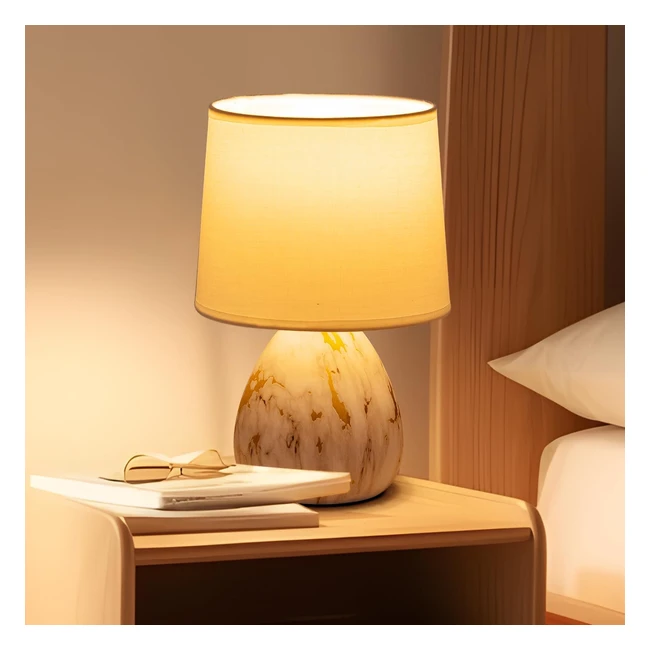 Lampe de table moderne en céramique Aigostar - H255mm - Douille E14 - Max40W